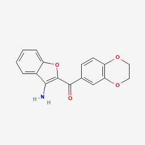 2-(2,3-Dihydro-1,4-benzodioxine-6-carbonyl)-1-benzofuran-3-amine