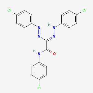 molecular formula C20H14Cl3N5O B2624024 N-(4-chlorophenyl)-2-[2-(4-chlorophenyl)diazenyl]-2-[2-(4-chlorophenyl)hydrazono]acetamide CAS No. 338420-17-0