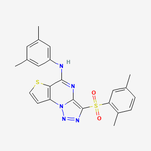 N-(3,5-dimethylphenyl)-3-((2,5-dimethylphenyl)sulfonyl)thieno[2,3-e][1,2,3]triazolo[1,5-a]pyrimidin-5-amine