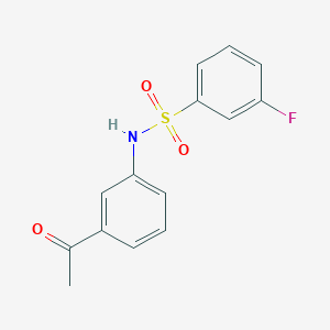 molecular formula C14H12FNO3S B2624043 N-(3-acetylphenyl)-3-fluorobenzenesulfonamide CAS No. 670272-69-2