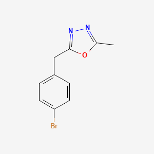 molecular formula C10H9BrN2O B2624051 2-(4-Bromo-benzyl)-5-methyl-[1,3,4]oxadiazo le CAS No. 1171937-83-9