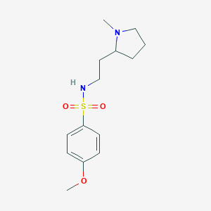 molecular formula C14H22N2O3S B262406 4-methoxy-N-[2-(1-methylpyrrolidin-2-yl)ethyl]benzenesulfonamide 