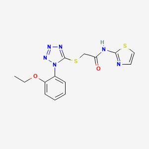 2-[1-(2-ethoxyphenyl)tetrazol-5-yl]sulfanyl-N-(1,3-thiazol-2-yl)acetamide