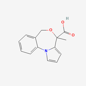 molecular formula C14H13NO3 B2624068 4-methyl-4H,6H-pyrrolo[1,2-a][4,1]benzoxazepine-4-carboxylic acid CAS No. 109826-59-7