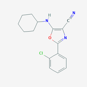 2-(2-Chlorophenyl)-5-(cyclohexylamino)-1,3-oxazole-4-carbonitrile