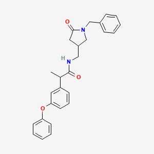 N-[(1-benzyl-5-oxopyrrolidin-3-yl)methyl]-2-(3-phenoxyphenyl)propanamide