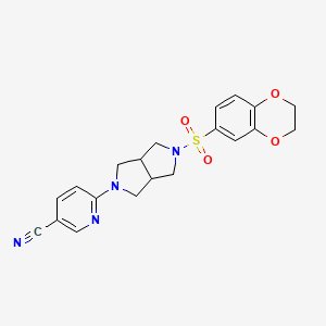 6-[5-(2,3-Dihydro-1,4-benzodioxin-6-ylsulfonyl)-1,3,3a,4,6,6a-hexahydropyrrolo[3,4-c]pyrrol-2-yl]pyridine-3-carbonitrile