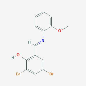 2,4-Dibromo-6-{[(2-methoxyphenyl)imino]methyl}benzenol