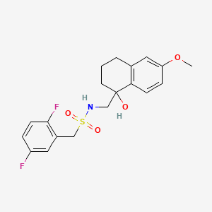 1-(2,5-difluorophenyl)-N-[(1-hydroxy-6-methoxy-1,2,3,4-tetrahydronaphthalen-1-yl)methyl]methanesulfonamide