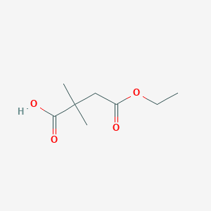molecular formula C8H14O4 B2624103 4-Ethoxy-2,2-dimethyl-4-oxobutanoic acid CAS No. 121925-55-1