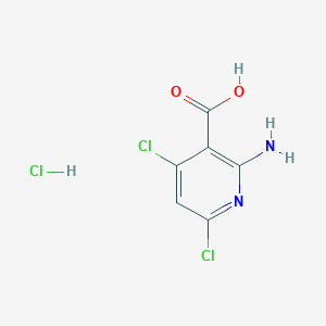 molecular formula C6H5Cl3N2O2 B2624116 2-Amino-4,6-dichloropyridine-3-carboxylic acid hydrochloride CAS No. 1864073-68-6