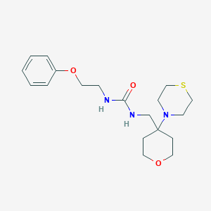 1-(2-Phenoxyethyl)-3-[(4-thiomorpholin-4-yloxan-4-yl)methyl]urea