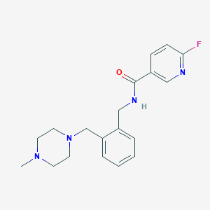 molecular formula C19H23FN4O B2624128 6-Fluoro-N-[[2-[(4-methylpiperazin-1-yl)methyl]phenyl]methyl]pyridine-3-carboxamide CAS No. 1645493-80-6