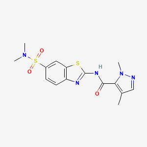 N-(6-(N,N-dimethylsulfamoyl)benzo[d]thiazol-2-yl)-1,4-dimethyl-1H-pyrazole-5-carboxamide