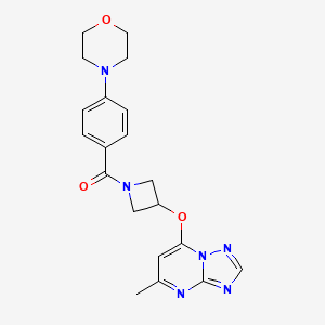 4-{4-[3-({5-Methyl-[1,2,4]triazolo[1,5-a]pyrimidin-7-yl}oxy)azetidine-1-carbonyl]phenyl}morpholine