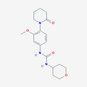 1-(3-methoxy-4-(2-oxopiperidin-1-yl)phenyl)-3-(tetrahydro-2H-pyran-4-yl)urea