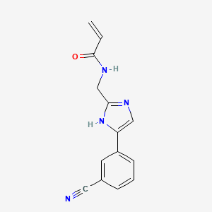 N-{[4-(3-cyanophenyl)-1H-imidazol-2-yl]methyl}prop-2-enamide