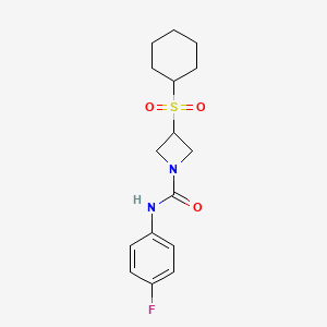 3-(cyclohexylsulfonyl)-N-(4-fluorophenyl)azetidine-1-carboxamide