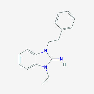 molecular formula C17H19N3 B262416 1-ethyl-3-(2-phenylethyl)-1,3-dihydro-2H-benzimidazol-2-imine 