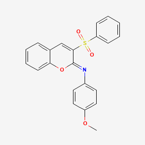 (Z)-4-methoxy-N-(3-(phenylsulfonyl)-2H-chromen-2-ylidene)aniline