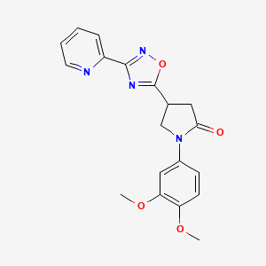 1-(3,4-Dimethoxyphenyl)-4-(3-(pyridin-2-yl)-1,2,4-oxadiazol-5-yl)pyrrolidin-2-one