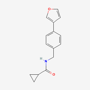 molecular formula C15H15NO2 B2624169 N-(4-(furan-3-yl)benzyl)cyclopropanecarboxamide CAS No. 2034378-38-4