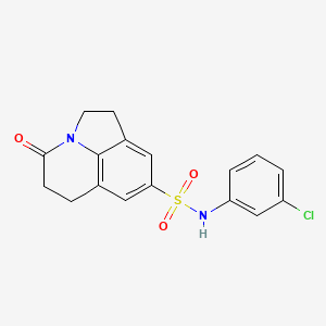 molecular formula C17H15ClN2O3S B2624172 N-(3-chlorophenyl)-4-oxo-1,2,5,6-tetrahydro-4H-pyrrolo[3,2,1-ij]quinoline-8-sulfonamide CAS No. 898435-92-2