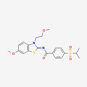 molecular formula C21H24N2O5S2 B2624181 (Z)-4-(isopropylsulfonyl)-N-(6-methoxy-3-(2-methoxyethyl)benzo[d]thiazol-2(3H)-ylidene)benzamide CAS No. 1007014-76-7