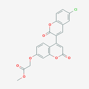 molecular formula C21H13ClO7 B2624183 Methyl 2-[4-(6-chloro-2-oxochromen-3-yl)-2-oxochromen-7-yl]oxyacetate CAS No. 869079-40-3