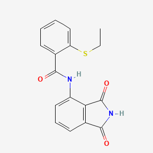 N-(1,3-dioxoisoindol-4-yl)-2-ethylsulfanylbenzamide