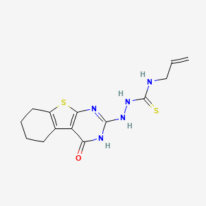 2-(4-oxo-3,4,5,6,7,8-hexahydro[1]benzothieno[2,3-d]pyrimidin-2-yl)-N-(prop-2-en-1-yl)hydrazinecarbothioamide