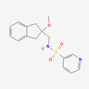 molecular formula C16H18N2O3S B2624191 N-((2-methoxy-2,3-dihydro-1H-inden-2-yl)methyl)pyridine-3-sulfonamide CAS No. 2034410-60-9
