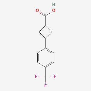 molecular formula C12H11F3O2 B2624192 3-[4-(Trifluoromethyl)phenyl]cyclobutane-1-carboxylic acid CAS No. 152353-95-2