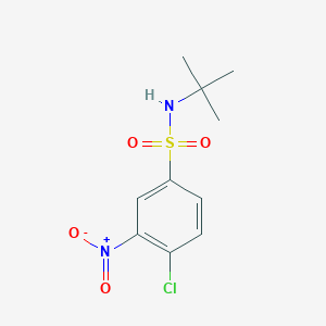 molecular formula C10H13ClN2O4S B2624193 N-(叔丁基)-4-氯-3-硝基苯磺酰胺 CAS No. 415910-32-6