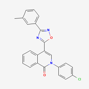 2-(4-chlorophenyl)-4-[3-(3-methylphenyl)-1,2,4-oxadiazol-5-yl]isoquinolin-1(2H)-one