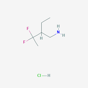 molecular formula C6H14ClF2N B2624198 2-Ethyl-3,3-difluorobutan-1-amine;hydrochloride CAS No. 2361641-01-0