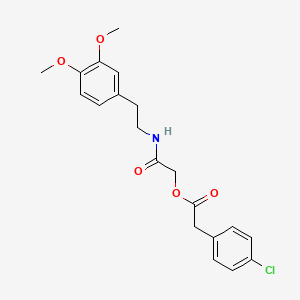 [2-[2-(3,4-Dimethoxyphenyl)ethylamino]-2-oxoethyl] 2-(4-chlorophenyl)acetate