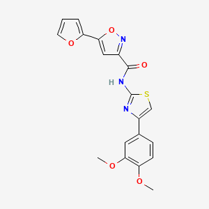 N-(4-(3,4-dimethoxyphenyl)thiazol-2-yl)-5-(furan-2-yl)isoxazole-3-carboxamide