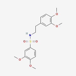 molecular formula C18H23NO6S B2624213 N-[2-(3,4-dimethoxyphenyl)ethyl]-3,4-dimethoxybenzenesulfonamide CAS No. 359445-93-5