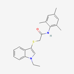 2-((1-ethyl-1H-indol-3-yl)thio)-N-mesitylacetamide