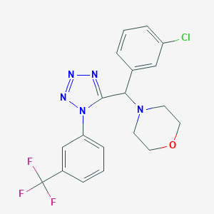 4-[(3-Chlorophenyl)-[1-[3-(trifluoromethyl)phenyl]tetrazol-5-yl]methyl]morpholine