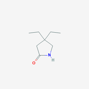 molecular formula C8H15NO B2624223 4,4-Diethylpyrrolidin-2-one CAS No. 858450-14-3
