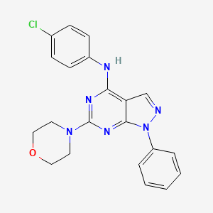 molecular formula C21H19ClN6O B2624231 N-(4-chlorophenyl)-6-(morpholin-4-yl)-1-phenyl-1H-pyrazolo[3,4-d]pyrimidin-4-amine CAS No. 946296-79-3