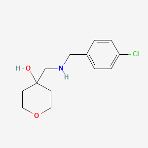 molecular formula C13H18ClNO2 B2624233 4-({[(4-Chlorophenyl)methyl]amino}methyl)oxan-4-ol CAS No. 1478411-49-2
