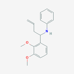 molecular formula C18H21NO2 B2624235 N-[1-(2,3-dimethoxyphenyl)but-3-en-1-yl]aniline CAS No. 849035-15-0
