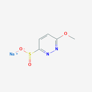 molecular formula C5H5N2NaO3S B2624240 Sodium 6-methoxypyridazine-3-sulfinate CAS No. 2188151-66-6