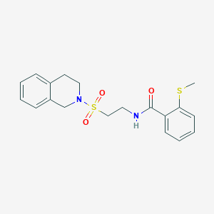 N-(2-((3,4-dihydroisoquinolin-2(1H)-yl)sulfonyl)ethyl)-2-(methylthio)benzamide