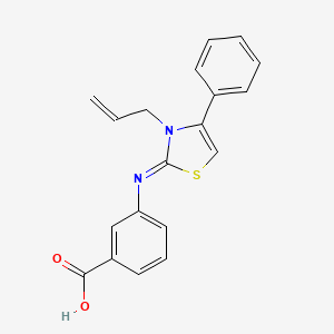(Z)-3-((3-allyl-4-phenylthiazol-2(3H)-ylidene)amino)benzoic acid