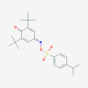 molecular formula C23H31NO4S B262426 2,6-Ditert-butyl-4-{[(4-isopropylphenyl)sulfonyl]oxyimino}-2,5-cyclohexadien-1-one 