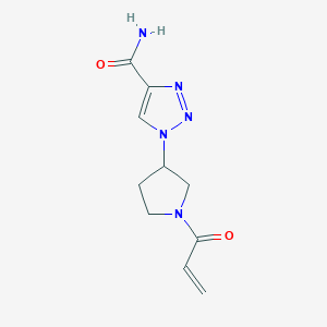 1-(1-Prop-2-enoylpyrrolidin-3-yl)triazole-4-carboxamide